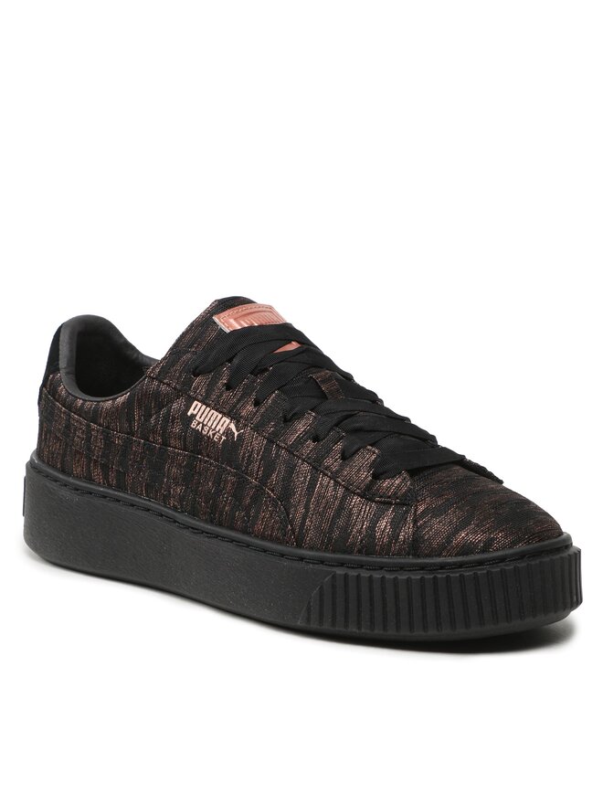 Puma basket platform nero discount