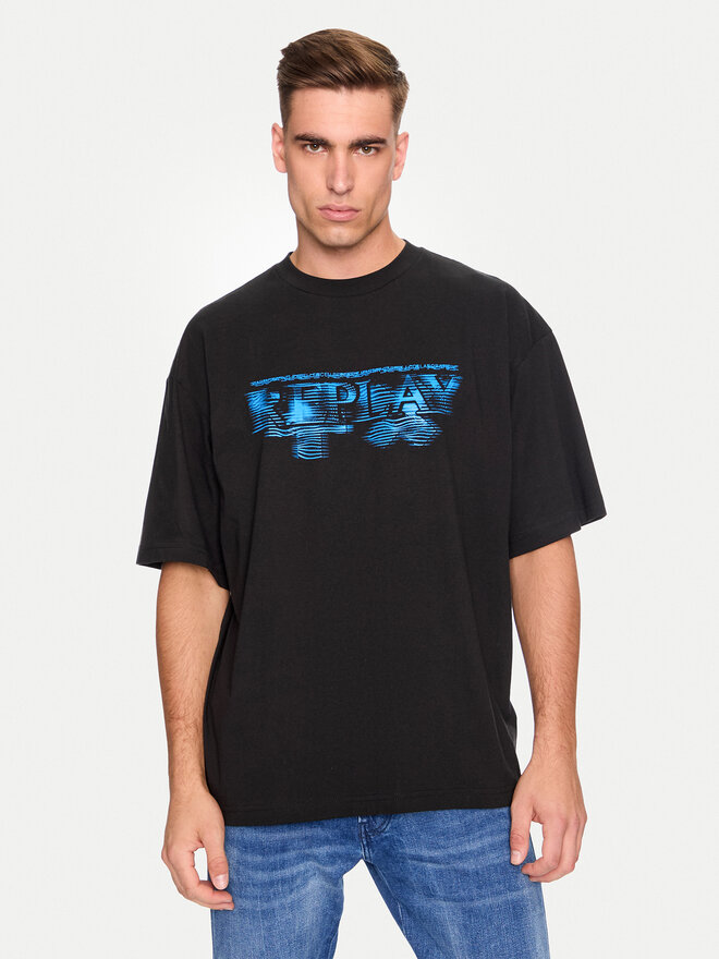 REPLAY Replay T-Shirt MMG340.000.23454 Μαύρο Oversize