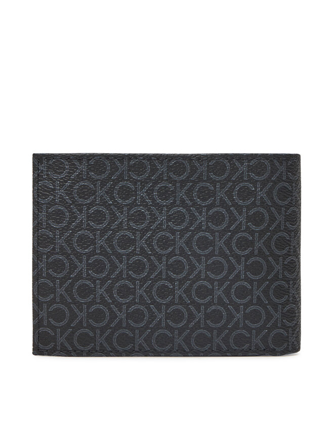 Calvin Klein Pánska peňaženka Calvin Klein Classic Mono Trifold 10Cc W/Coin K50K512855 Čierna