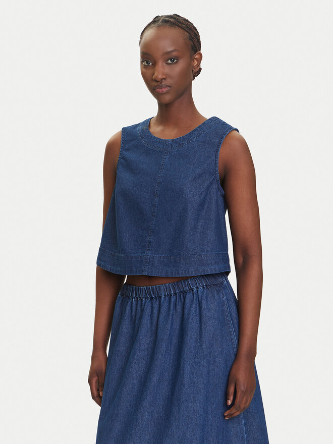 Pieces Pieces Marškinėliai Tenim 17157936 Tamsiai mėlyna Regular Fit