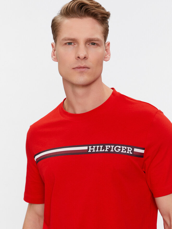 Tommy Hilfiger Tommy Hilfiger Marškinėliai Monotype MW0MW33688 Raudona Regular Fit