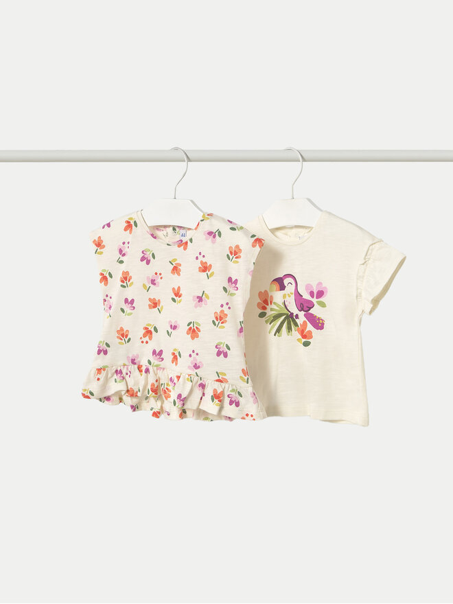 Mayoral Mayoral Pack de 2 camisetas 1047 Beis Regular Fit