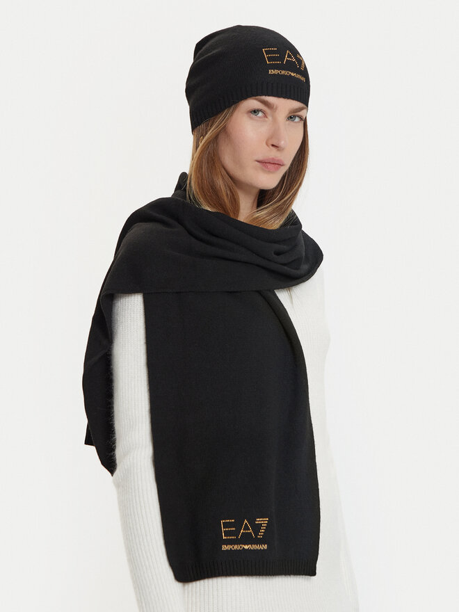 EA7 Emporio Armani Комплект шал и шапка EA7 Emporio Armani 282000 4F200 00020 Черен