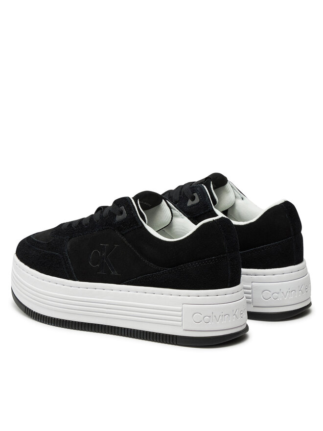 Calvin Klein Jeans Снікерcи Calvin Klein Jeans Bold Platf Laceup Low Mg Suede YW0YW01575 Чорний