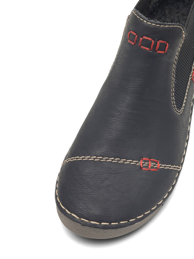 Rieker Členková obuv s elastickým prvkom Rieker 52590-01 Čierna