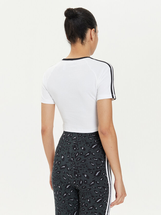 adidas adidas Marškinėliai 3-Stripes Baby IP0662 Balta Slim Fit