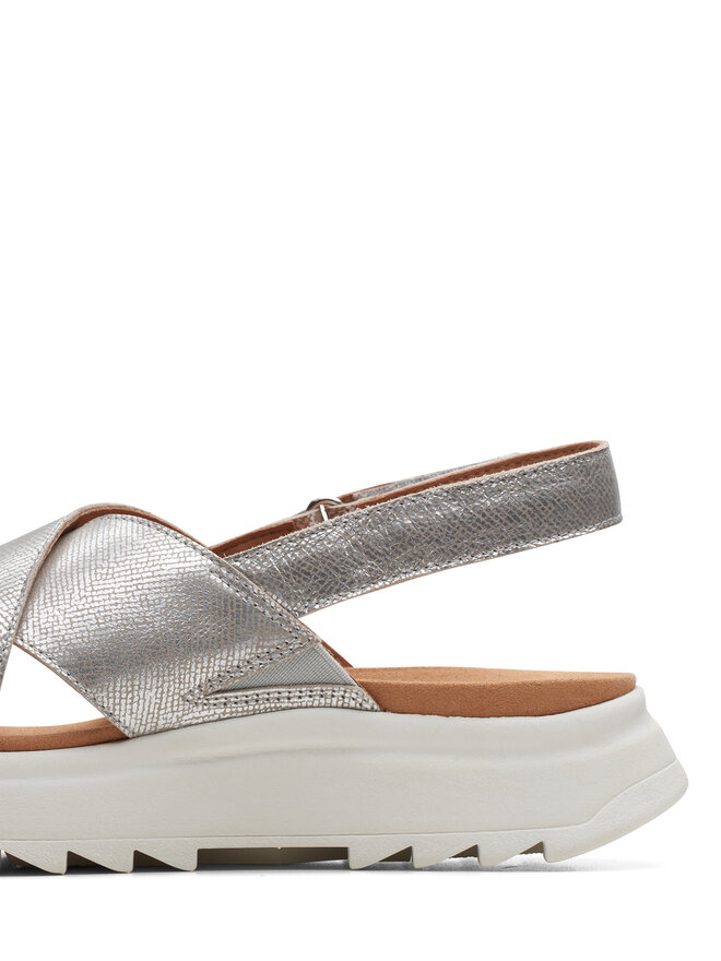 Clarks Σανδάλια Clarks DashLite Wish 26171951 Ασημί