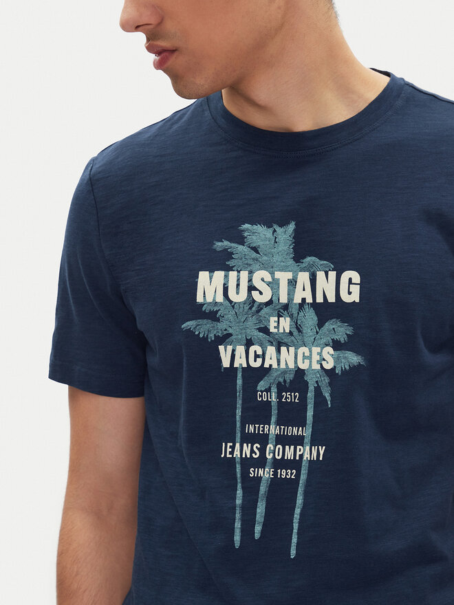 Mustang Mustang T-Shirt Austin 1016490 Dunkelblau Regular Fit