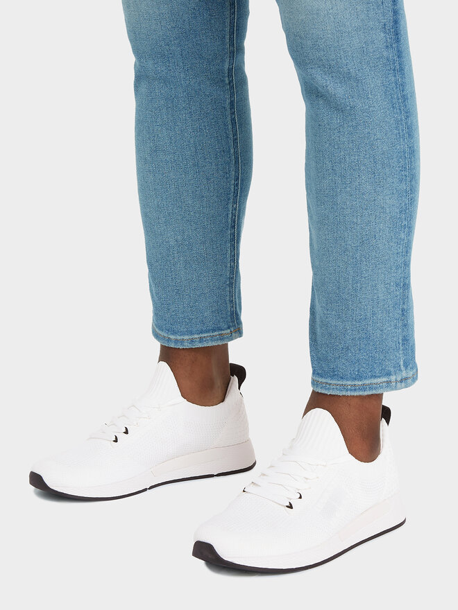 Tommy Hilfiger Sneakersy Tommy Hilfiger Tjm Elevated Runner Knitted EM0EM01382 Écru