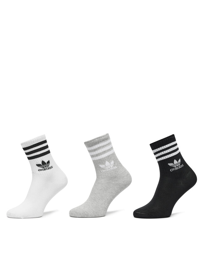 adidas 3 pár uniszex hosszú szárú zokni adidas Mid Cut Crew IL5023 Színes