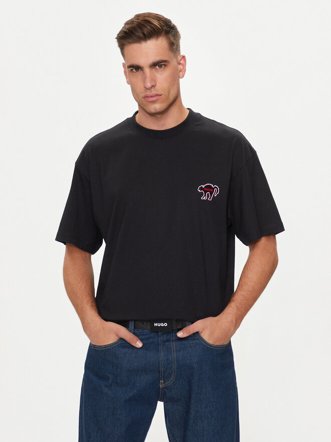 HUGO Hugo Majica Dimonade 50518963 Črna Relaxed Fit