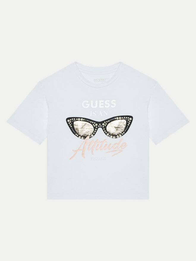 Guess Guess Marškinėliai J5RI40 K6YW4 Balta Regular Fit