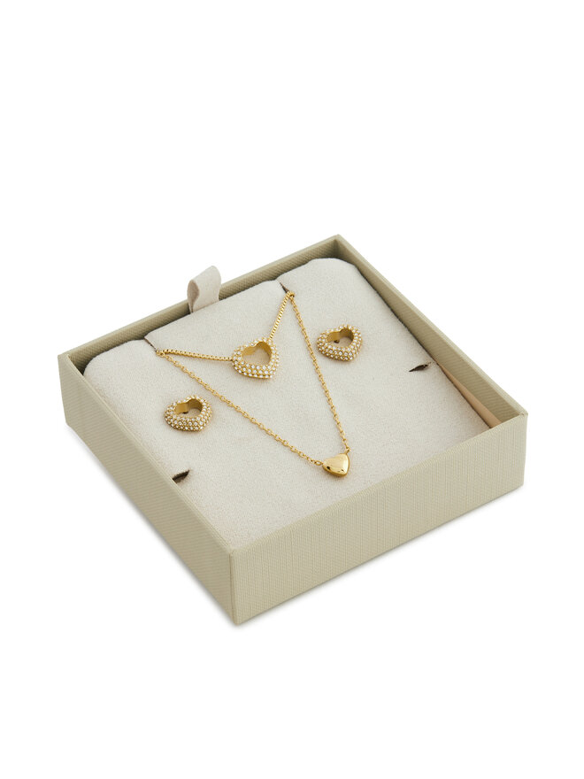 Guess Set náhrdelník a náušnice Guess JUBS05 076JW Zlatá