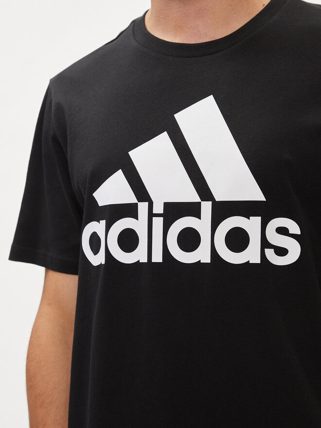 adidas adidas Marškinėliai Essentials Single Jersey Big Logo T-Shirt IC9347 Juoda Regular Fit