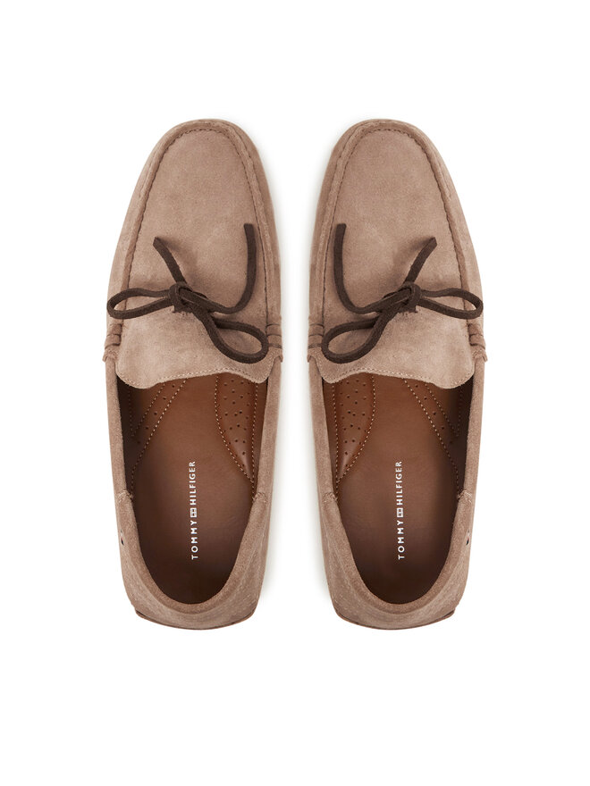 Tommy Hilfiger Mokasīni Tommy Hilfiger Hilfiger Folded Suede Driver FM0FM05385 Bēšs