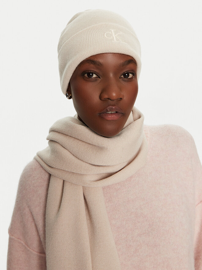 Calvin Klein Set Schal und Mütze Calvin Klein K60K612666 Beige