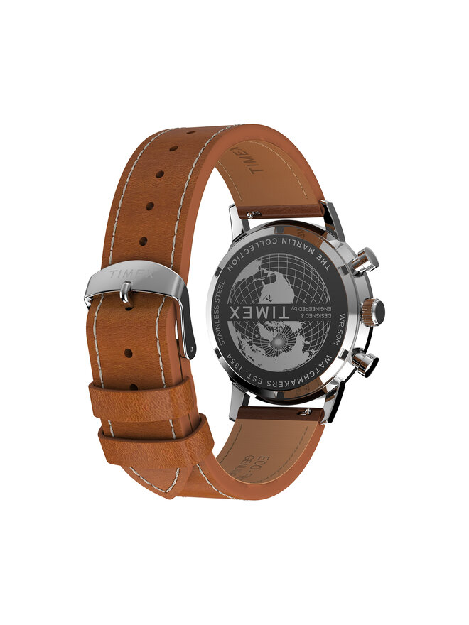 Timex Ročna ura Timex Marlin® Chronograph TW2W99100 Srebrna