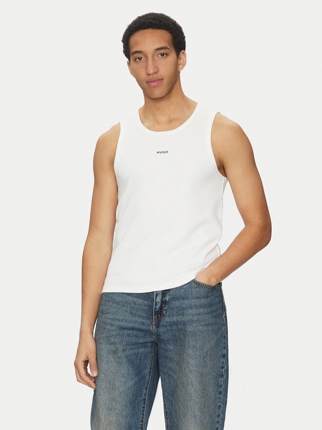HUGO HUGO Camiseta sin mangas Dapota 50542089 Blanco Slim Fit
