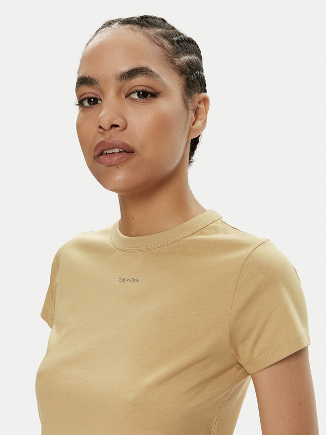 Calvin Klein Calvin Klein Футболка Nano Logo K20K207212 Бежевий Slim Fit