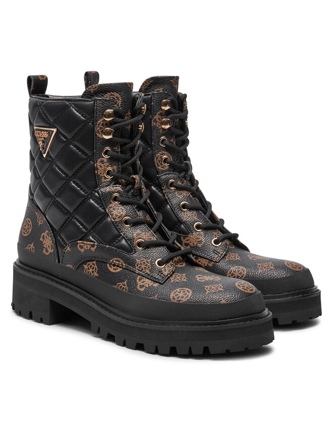 Guess Polokozačky Guess Badae2 FLFBD2 FAL10 Černá