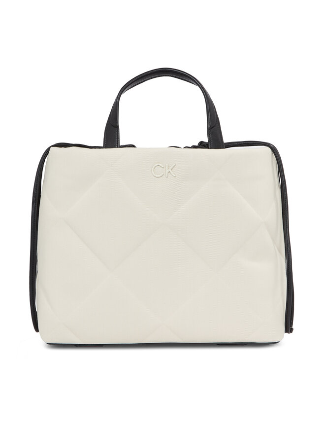 Calvin Klein Handtasche Calvin Klein Quilt Shopper_Canvas K60K611756 K60K611756 Écru