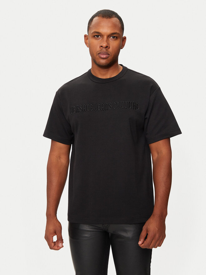 Versace Jeans Couture Versace Jeans Couture Camiseta 77GAHC01 Negro Relaxed Fit