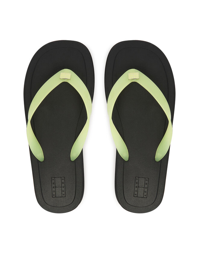 Tommy Jeans Zehentrenner Tommy Jeans Tjw Cleated Jelly Summer Sandal EN0EN02954 Grün