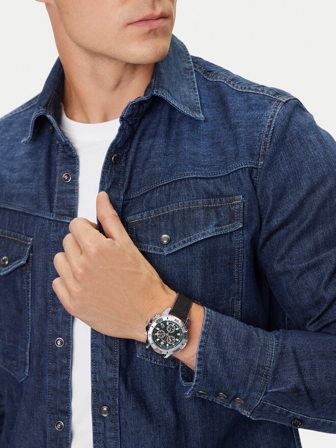 Timex Ρολόι Timex Expedition Ridge Chronograph TW2W16100 Μαύρο