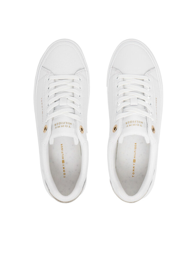 Tommy Hilfiger Sneakers Tommy Hilfiger Th Foxing Platform Leather FW0FW09018 Weiß