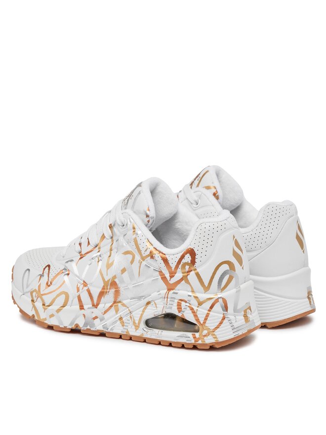 Skechers Сникърси Skechers Uno Metallic Love 155523/WTGD Бял