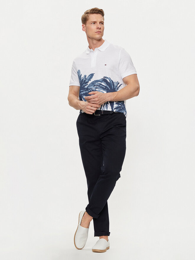 Tommy Hilfiger Tommy Hilfiger Poloshirt Palm Print MW0MW34758 Weiß Regular Fit