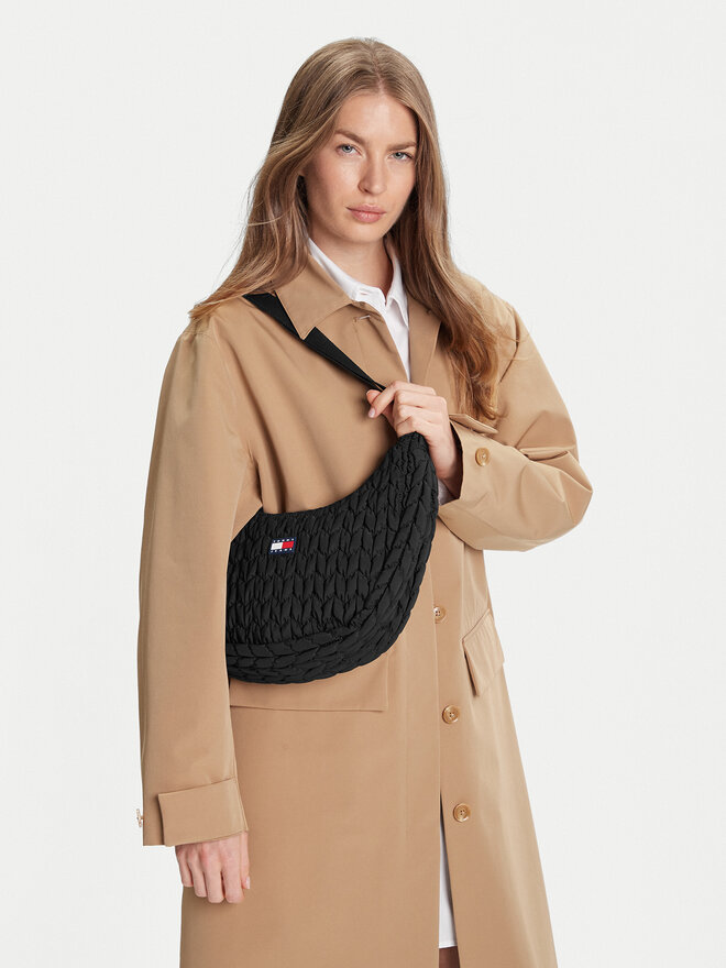 Tommy Jeans Handtasche Tommy Jeans Tjw Urban Quilted AW0AW17546 Schwarz