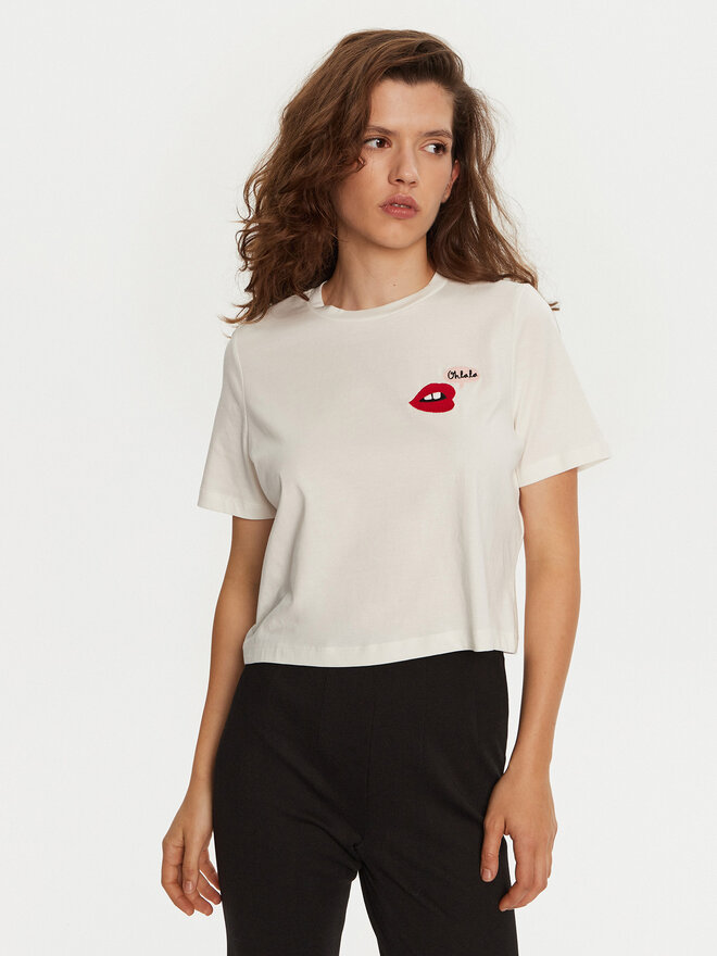 Vero Moda Vero Moda Marškinėliai Elena 10326789 Balta Boxy Fit