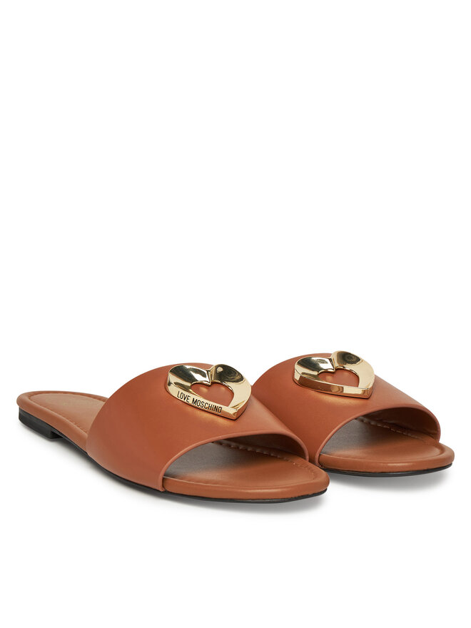 LOVE MOSCHINO Klapki LOVE MOSCHINO JA28161G0MIA0201 Brązowy