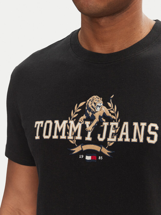Tommy Jeans Tommy Jeans Marškinėliai Varsity DM0DM20818 Juoda Regular Fit