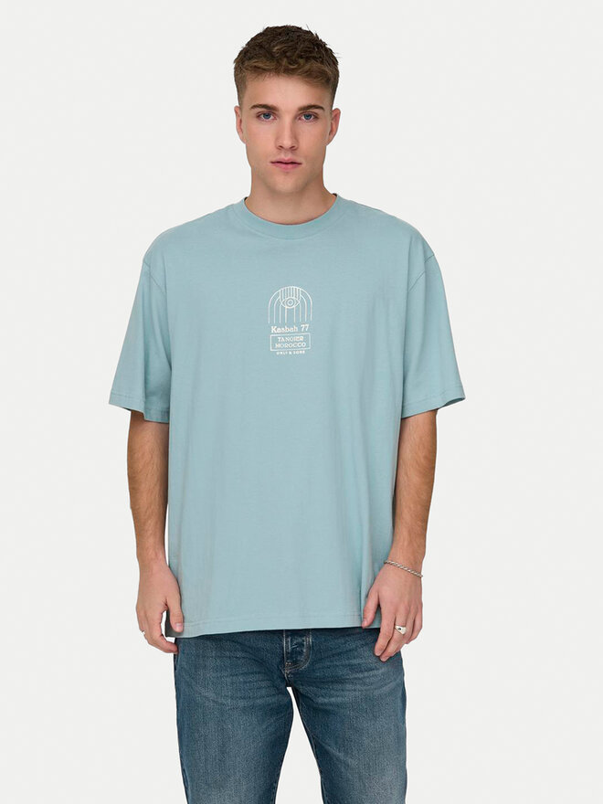 Only & Sons Only & Sons Marškinėliai Malik 22029484 Mėlyna Relaxed Fit
