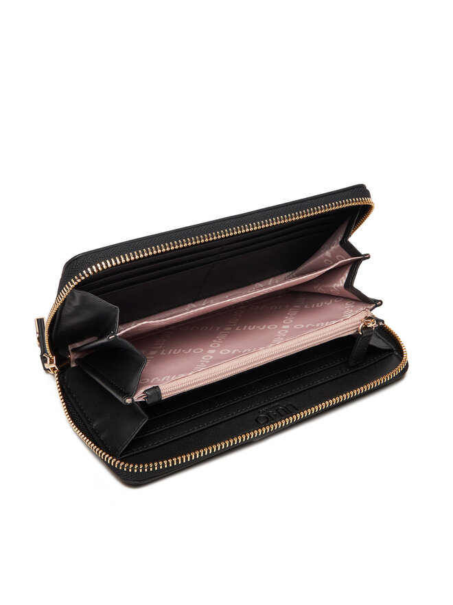 Liu Jo Cartera grande para mujer Liu Jo Ecs Xl Zip Around AF5170 E0087 Negro