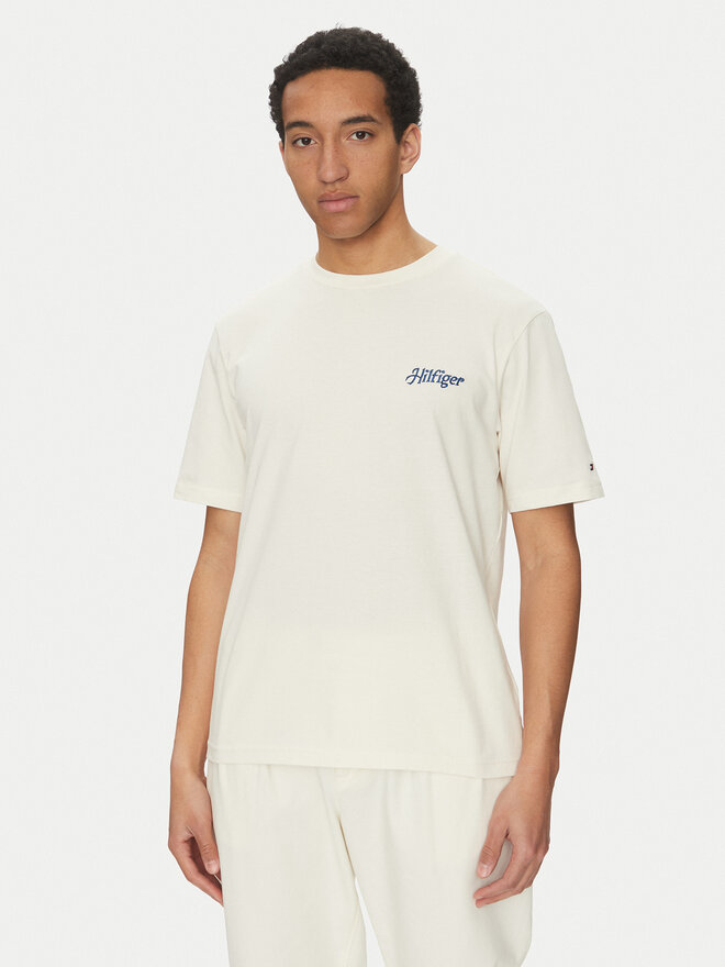 Tommy Hilfiger Tommy Hilfiger Marškinėliai Summer Photo MW0MW38643 Smėlio Regular Fit