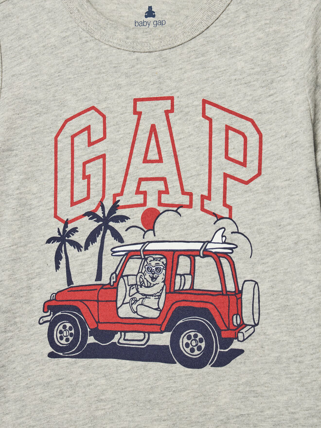 Gap Gap Camiseta 779639-00 Gris Regular Fit
