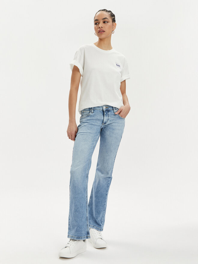 Lee Lee Camiseta 112350206 Écru Relaxed Fit