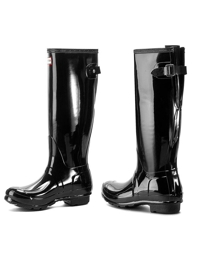 Hunter Гумени ботуши Hunter Org Back Adjust Glos WFT1001RGL Черен
