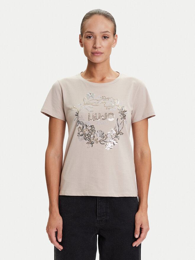 Liu Jo Sport Liu Jo Sport Camiseta TF5162 JS923 Beis Regular Fit