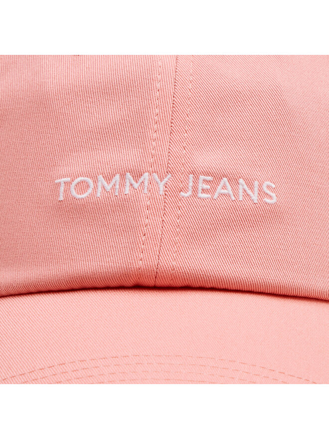 Tommy Jeans Czapka z daszkiem Tommy Jeans Linear Logo AW0AW15845 Różowy