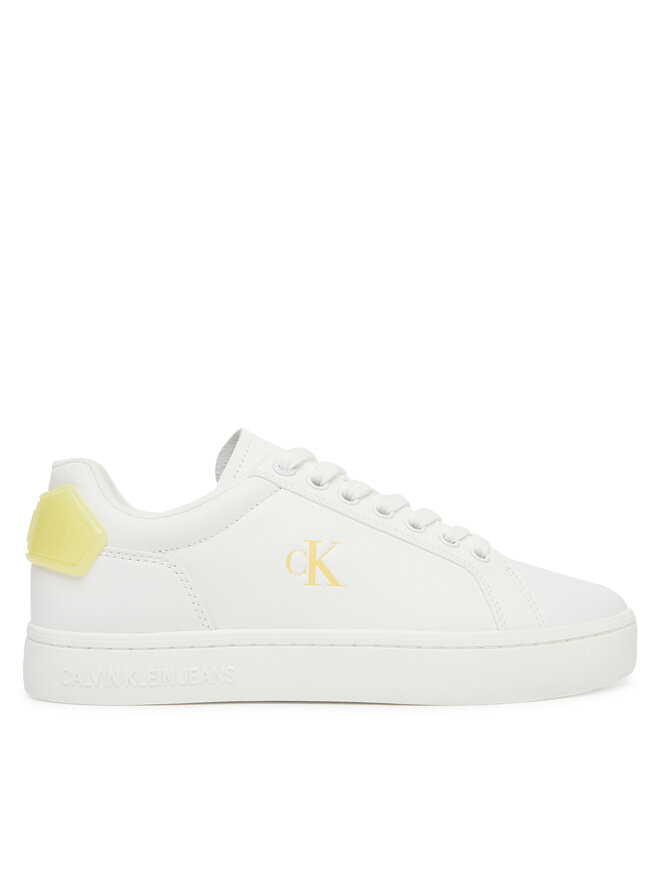 Calvin Klein Jeans Снікерcи Calvin Klein Jeans Classic Cupsole Ru Patch Lth Wn YW0YW01845 Білий