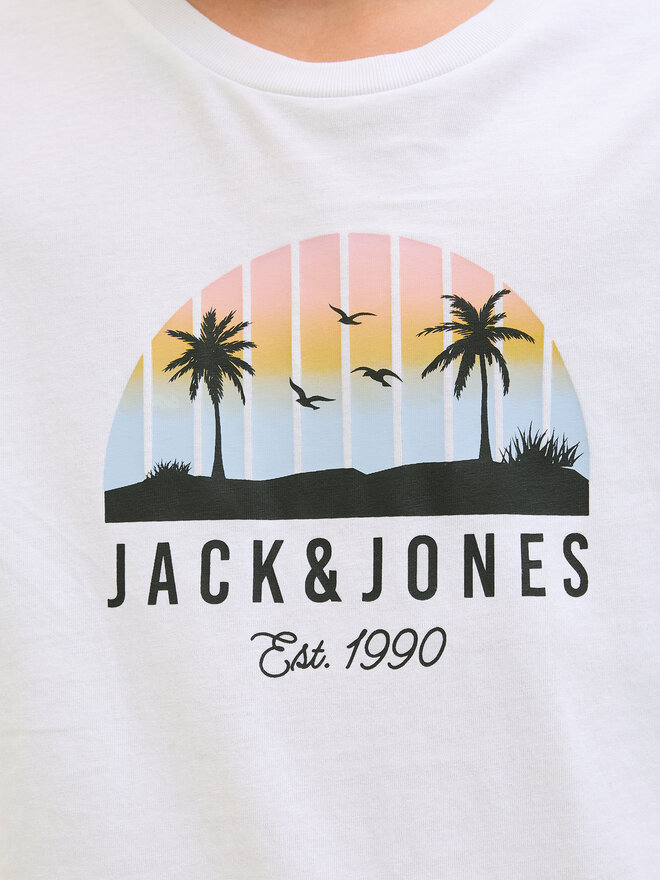 Jack&Jones Junior Jack&Jones Junior Camiseta Palm 12269922 Blanco Regular Fit