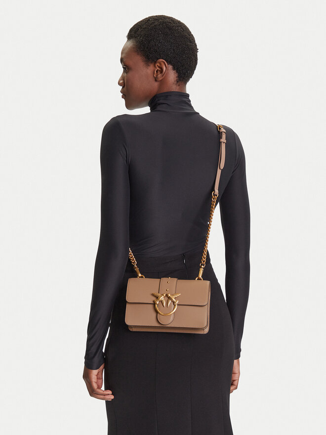 PINKO Handtasche PINKO Love One Mini ST.CL Al 25-26 PLTT 105856 A0F1 Braun