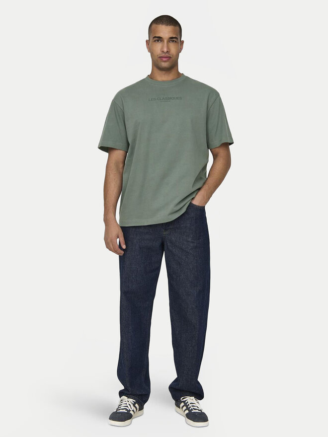 Only & Sons Only & Sons Camiseta 22028766 Verde Relaxed Fit