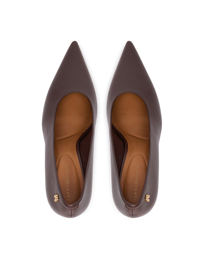 Tommy Hilfiger Pumps Tommy Hilfiger Th Smooth Leather Pump FW0FW08960 Braun
