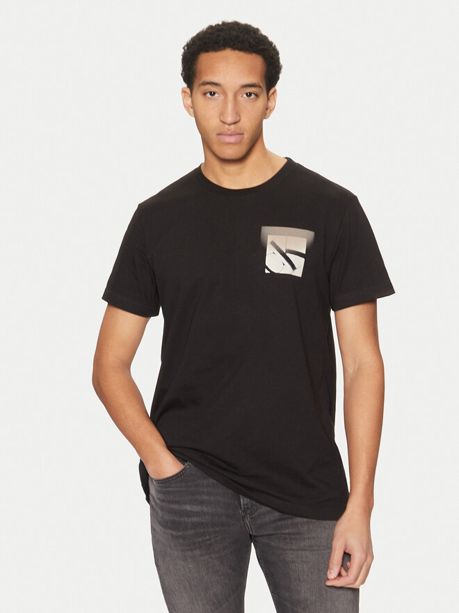 Calvin Klein Jeans Calvin Klein Jeans Camiseta Soft Box Monogram J30J327092 Negro Regular Fit