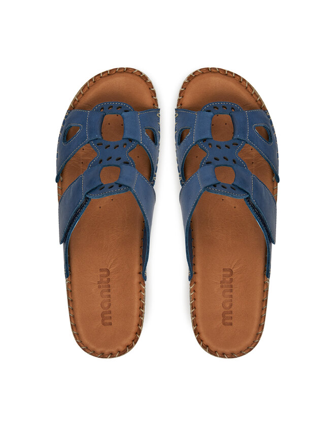 Manitu Pantoletten Manitu 900157 Blau